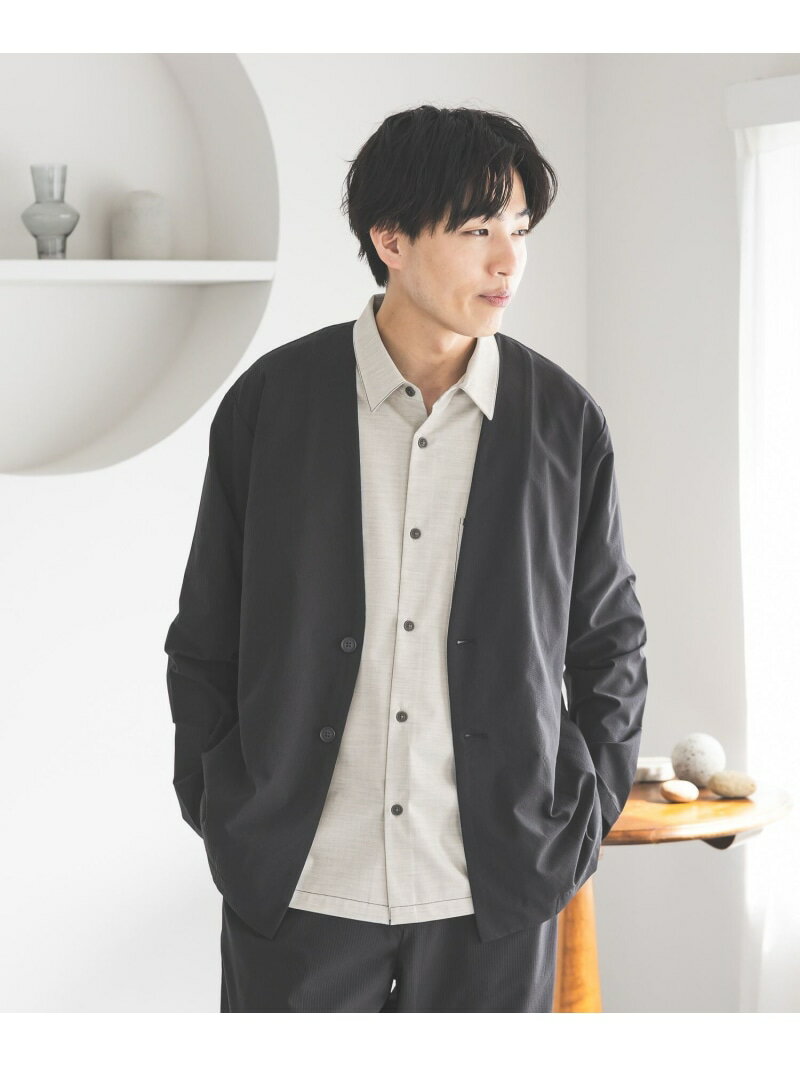 夏素材サッカーシャツカーデ長袖/638153 GLOBAL WORK グローバルワーク トップス カーディガン ブラック ネイビー【送料無料】[Rakuten Fashion]