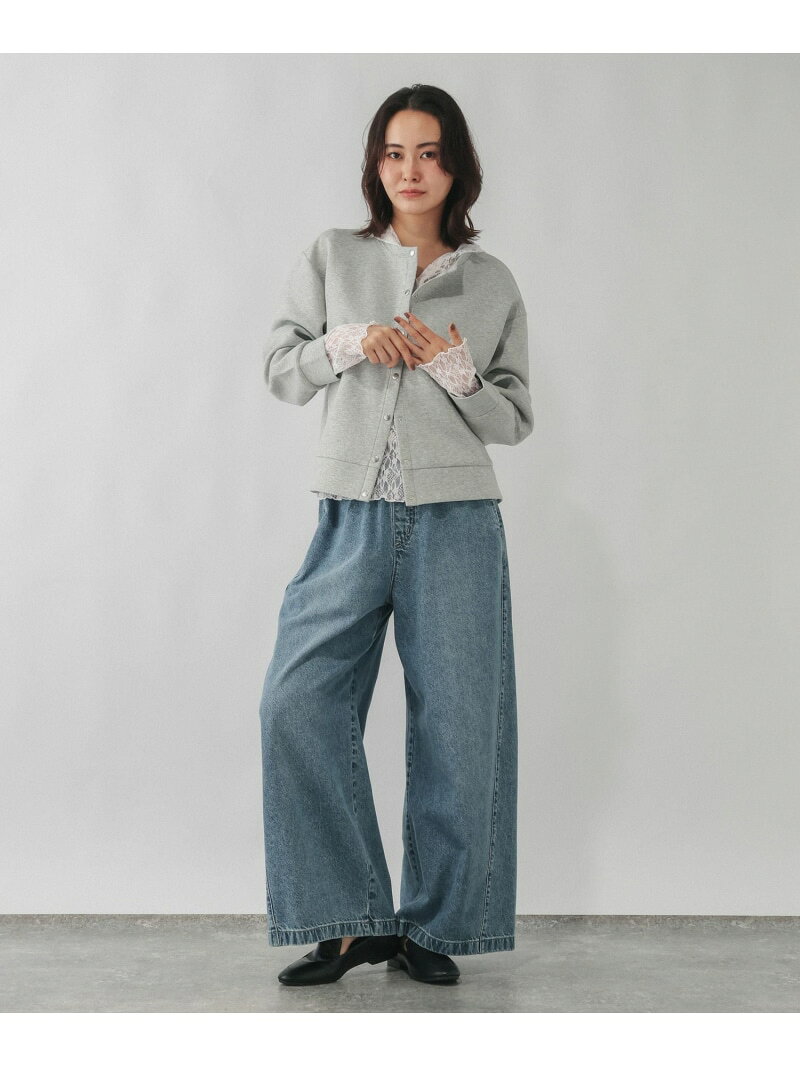 ストレッチ総レースフーディー/1054133 GLOBAL WORK グローバルワーク トップス カットソー・Tシャツ ホワイト ブラック[Rakuten Fashion] globalwork-10024057 GLOBAL WORK/グローバルワーク サンプル画像3