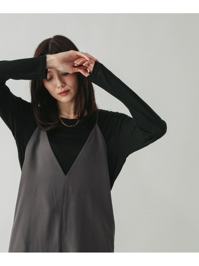 シルクブレンドクループルオーバー長袖/1051637 GLOBAL WORK グローバルワーク トップス カットソー・Tシャツ レッド パープル ホワイト ブラック グレー[Rakuten Fashion] globalwork-10024059 GLOBAL WORK/グローバルワーク サンプル画像3