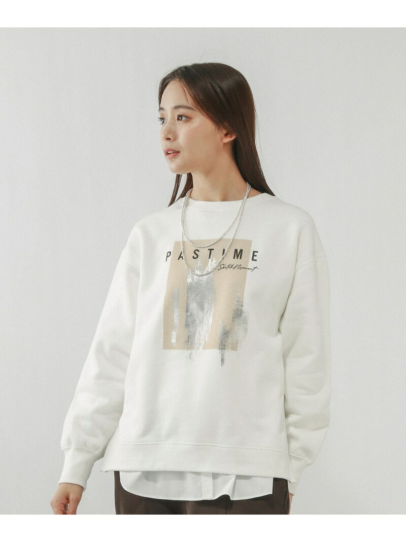 【SALE／40%OFF】やわらか裏起毛プリントプルオーバー/580976 GLOBAL WORK グローバルワーク トップス スウェット・トレーナー グレー ホワイト ブラック ネイビー ピンク【RBA_E】[Rakuten Fashion] globalwork-10022424 GLOBAL WORK/グローバルワーク サンプル画像2