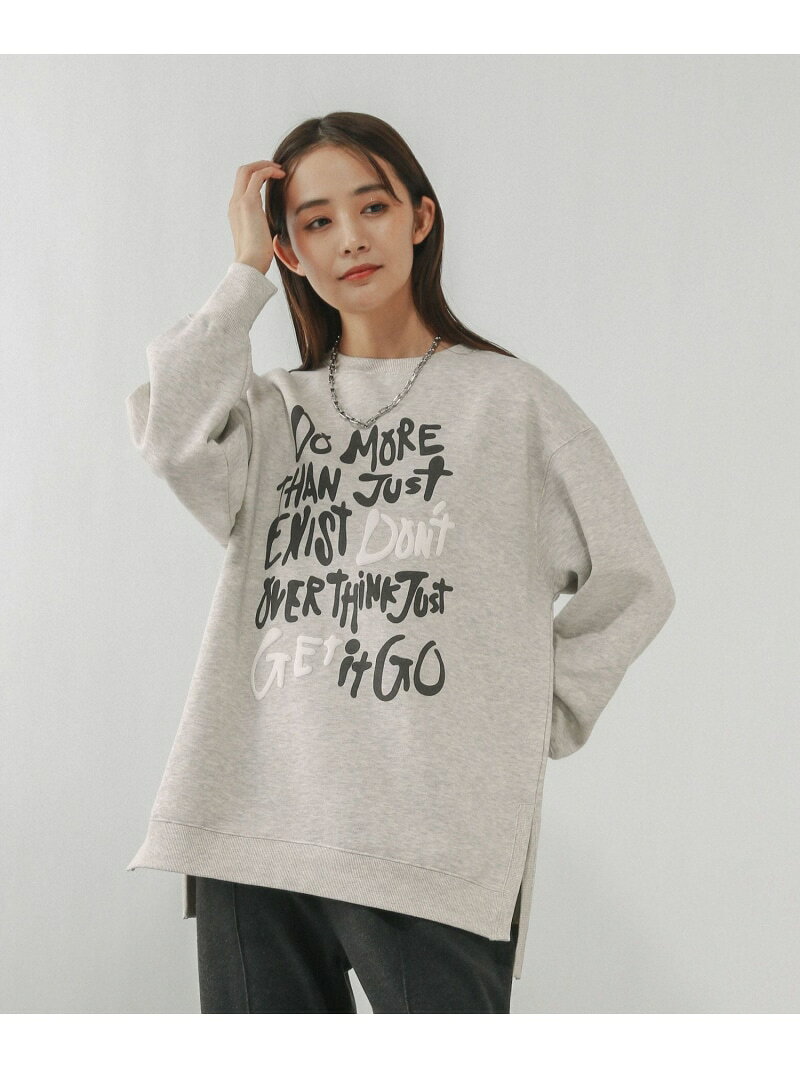【SALE／40%OFF】やわらか裏起毛プリントプルオーバー/580976 GLOBAL WORK グローバルワーク トップス スウェット・トレーナー グレー ホワイト ブラック ネイビー ピンク【RBA_E】[Rakuten Fashion] globalwork-10022424 GLOBAL WORK/グローバルワーク サンプル画像3