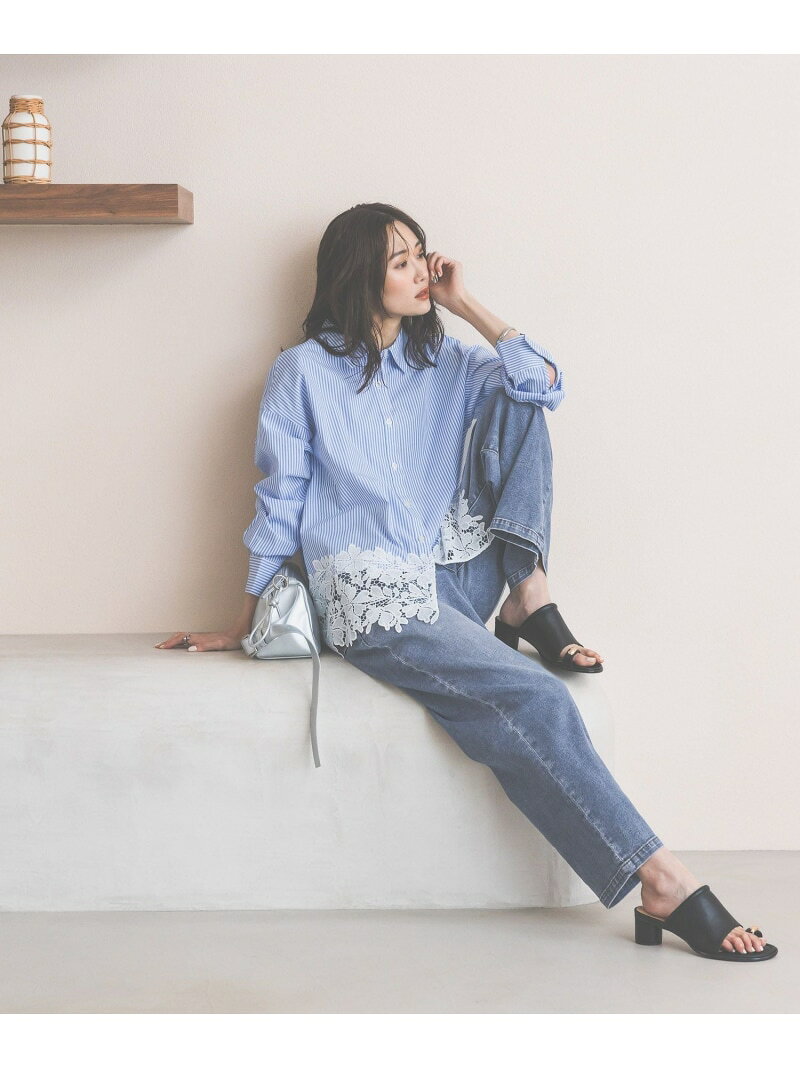 GOODデニムイージー綿麻パンツ/634610 GLOBAL WORK グローバルワーク パンツ ジーンズ・デニムパンツ ブルー【送料無料】[Rakuten Fashion] globalwork-10022950 GLOBAL WORK/グローバルワーク サンプル画像3