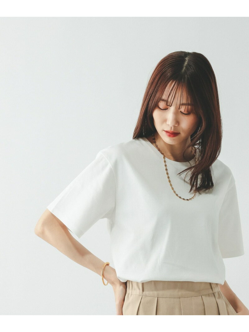 リッチクリーン透けにくいベーシックT/636788 GLOBAL WORK グローバルワーク トップス カットソー・Tシャツ グレー ブラウン ブラック ネイビー ホワイト イエロー[Rakuten Fashion] globalwork-10022967 GLOBAL WORK/グローバルワーク サンプル画像2