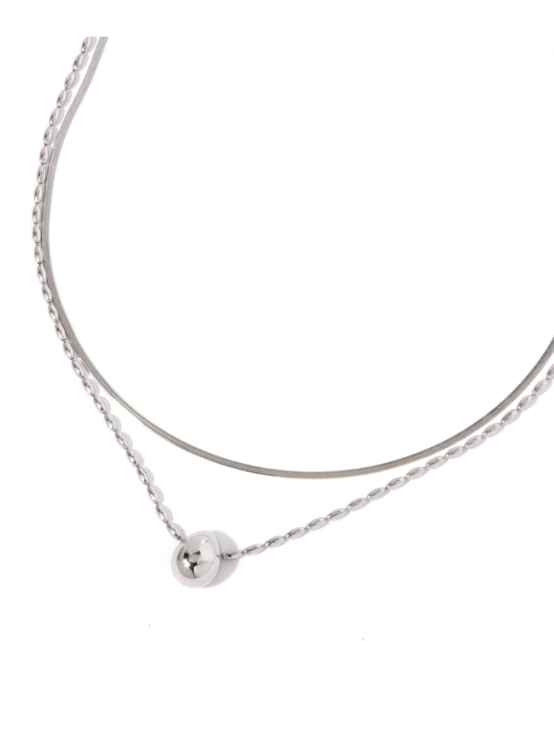 ステンレス2連プチトップネックス/889856 GLOBAL WORK グローバルワーク アクセサリー・腕時計 ネックレス シルバー[Rakuten Fashion] globalwork-10024302 GLOBAL WORK/グローバルワーク サンプル画像3