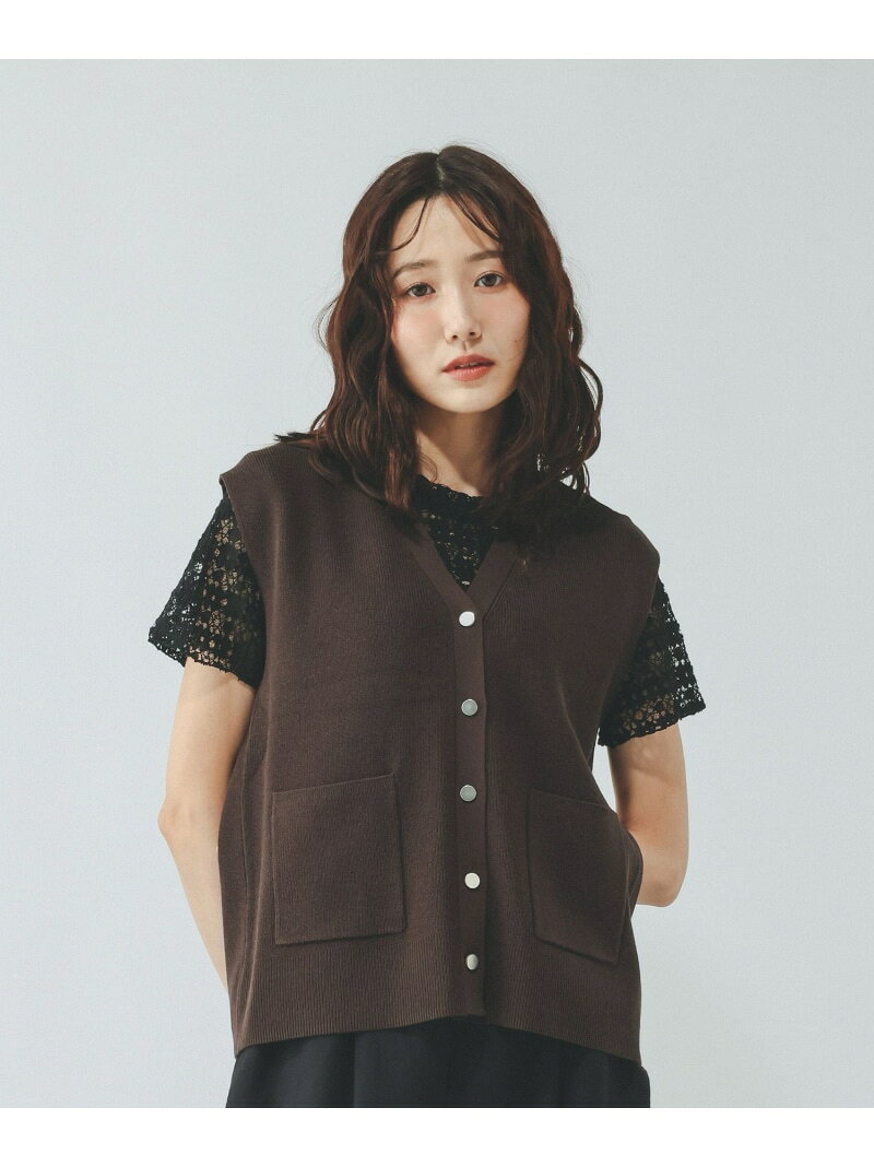 【SALE／40%OFF】サラサラアゼニットベスト/636810 GLOBAL WORK グローバルワーク トップス ベスト・ジレ ネイビー グレー【RBA_E】[Rakuten Fashion] globalwork-10023682 GLOBAL WORK/グローバルワーク サンプル画像2