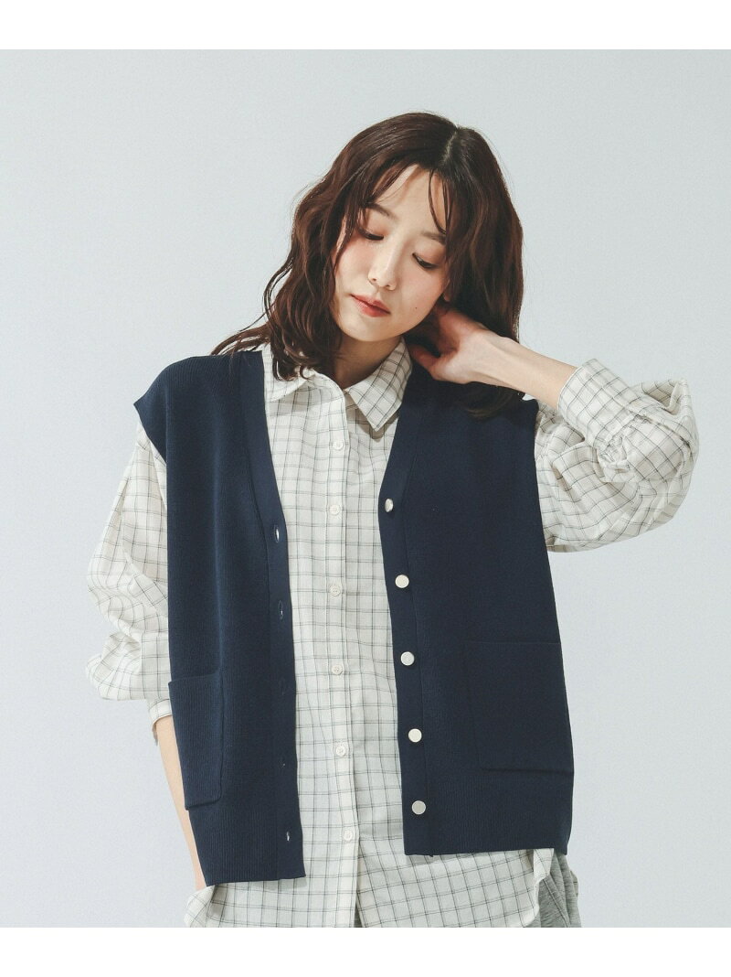 【SALE／40%OFF】サラサラアゼニットベスト/636810 GLOBAL WORK グローバルワーク トップス ベスト・ジレ ネイビー グレー【RBA_E】[Rakuten Fashion] globalwork-10023682 GLOBAL WORK/グローバルワーク サンプル画像3