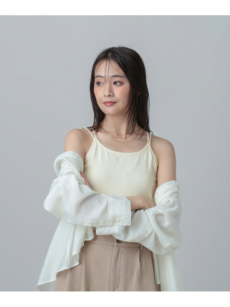 MATINEE LINE/カップ付きキャミ/678477 GLOBAL WORK グローバルワーク トップス キャミソール ベージュ ブラック[Rakuten Fashion] globalwork-10023655 GLOBAL WORK/グローバルワーク サンプル画像3