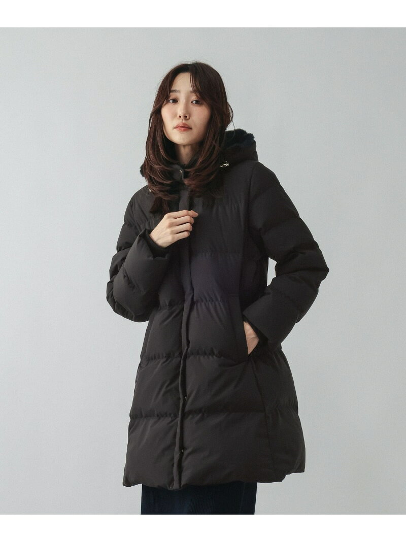 ウツクシルエット撥水ダウンコート/668360 GLOBAL WORK グローバルワーク ジャケット・アウター ダウンジャケット・ダウンベスト ブラック ベージュ ネイビー【先行予約】*【送料無料】[Rakuten Fashion] globalwork-10024026 GLOBAL WORK/グローバルワーク サンプル画像2