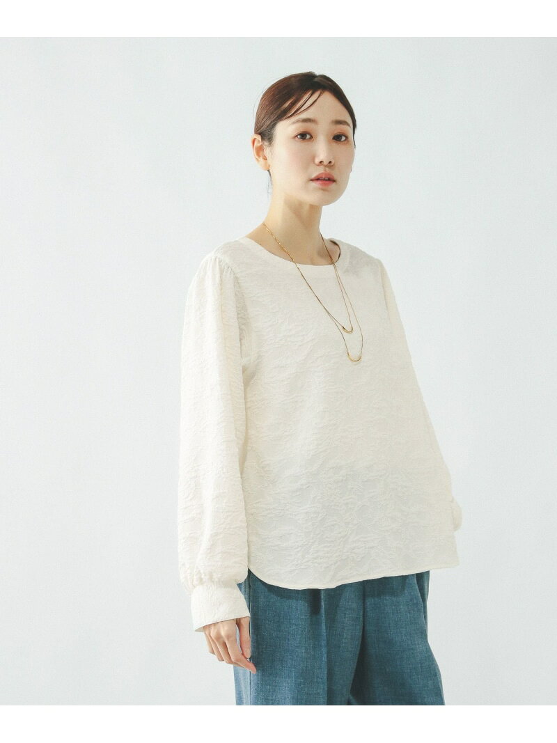 【SALE／30%OFF】ジャガード2WAYブラウス/601068 GLOBAL WORK グローバルワーク トップス シャツ・ブラウス ホワイト ピンク ブラック【RBA_E】[Rakuten Fashion] globalwork-10022774 GLOBAL WORK/グローバルワーク サンプル画像2