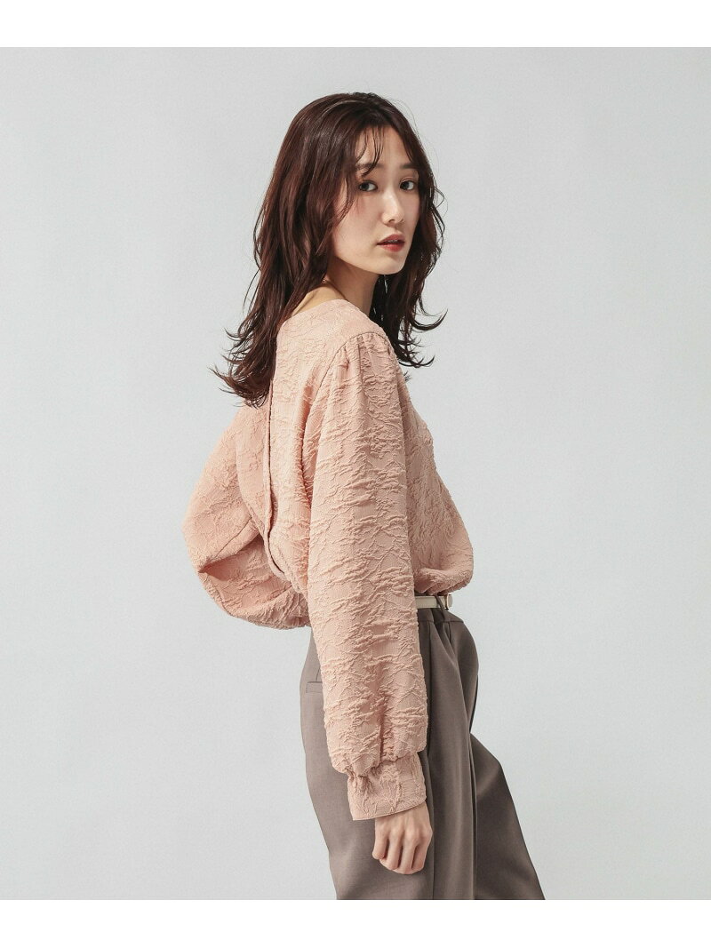 【SALE／30%OFF】ジャガード2WAYブラウス/601068 GLOBAL WORK グローバルワーク トップス シャツ・ブラウス ホワイト ピンク ブラック【RBA_E】[Rakuten Fashion] globalwork-10022774 GLOBAL WORK/グローバルワーク サンプル画像3