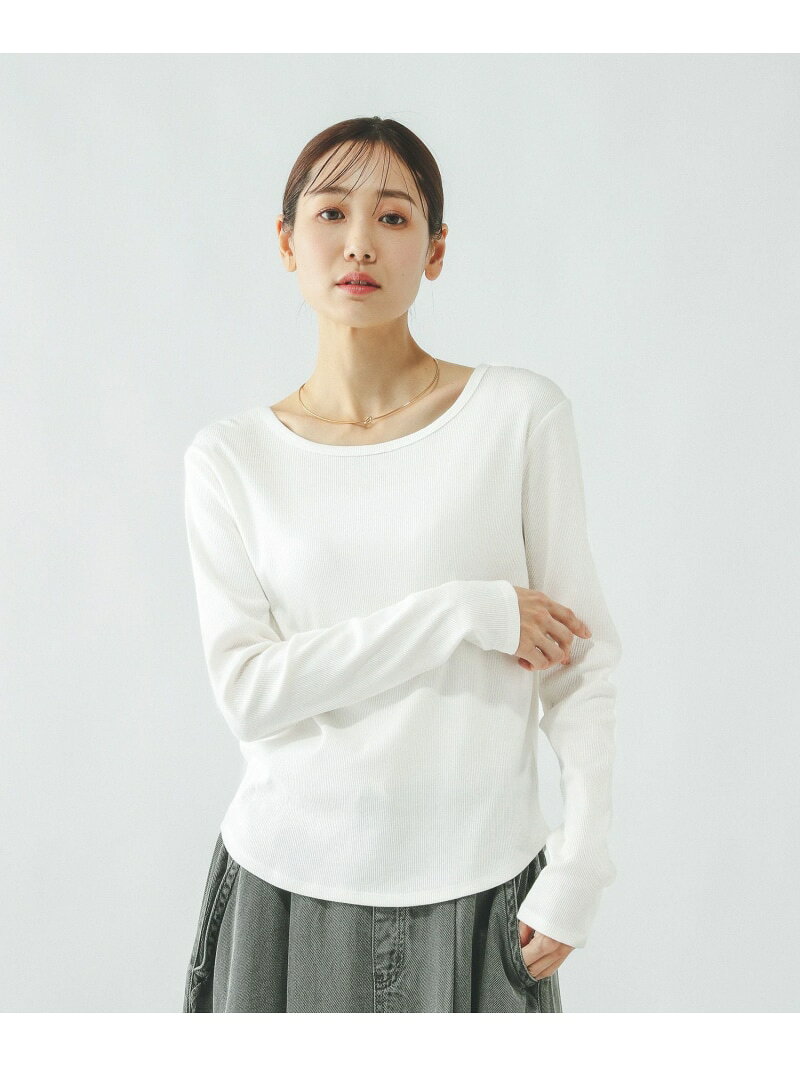 【SALE／30%OFF】Beauteeリブクループルオーバー/632493 GLOBAL WORK グローバルワーク トップス カットソー・Tシャツ ホワイト ブラック ブラウン【RBA_E】[Rakuten Fashion] globalwork-10022771 GLOBAL WORK/グローバルワーク サンプル画像2