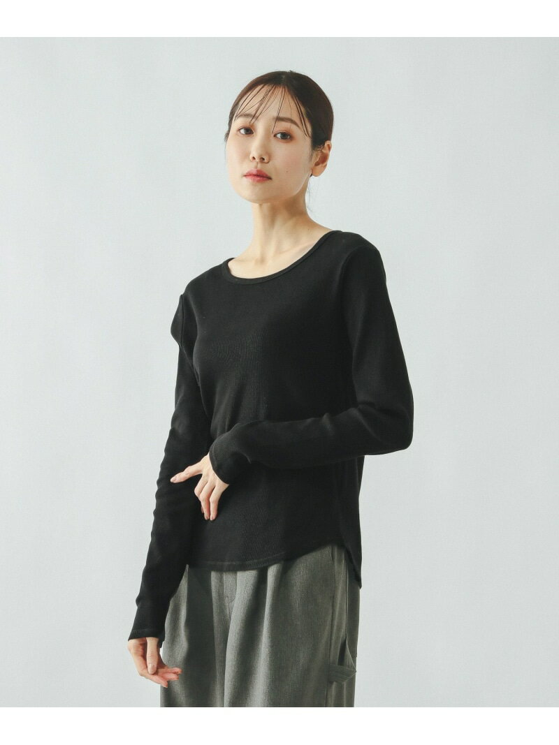 【SALE／30%OFF】Beauteeリブクループルオーバー/632493 GLOBAL WORK グローバルワーク トップス カットソー・Tシャツ ホワイト ブラック ブラウン【RBA_E】[Rakuten Fashion] globalwork-10022771 GLOBAL WORK/グローバルワーク サンプル画像3