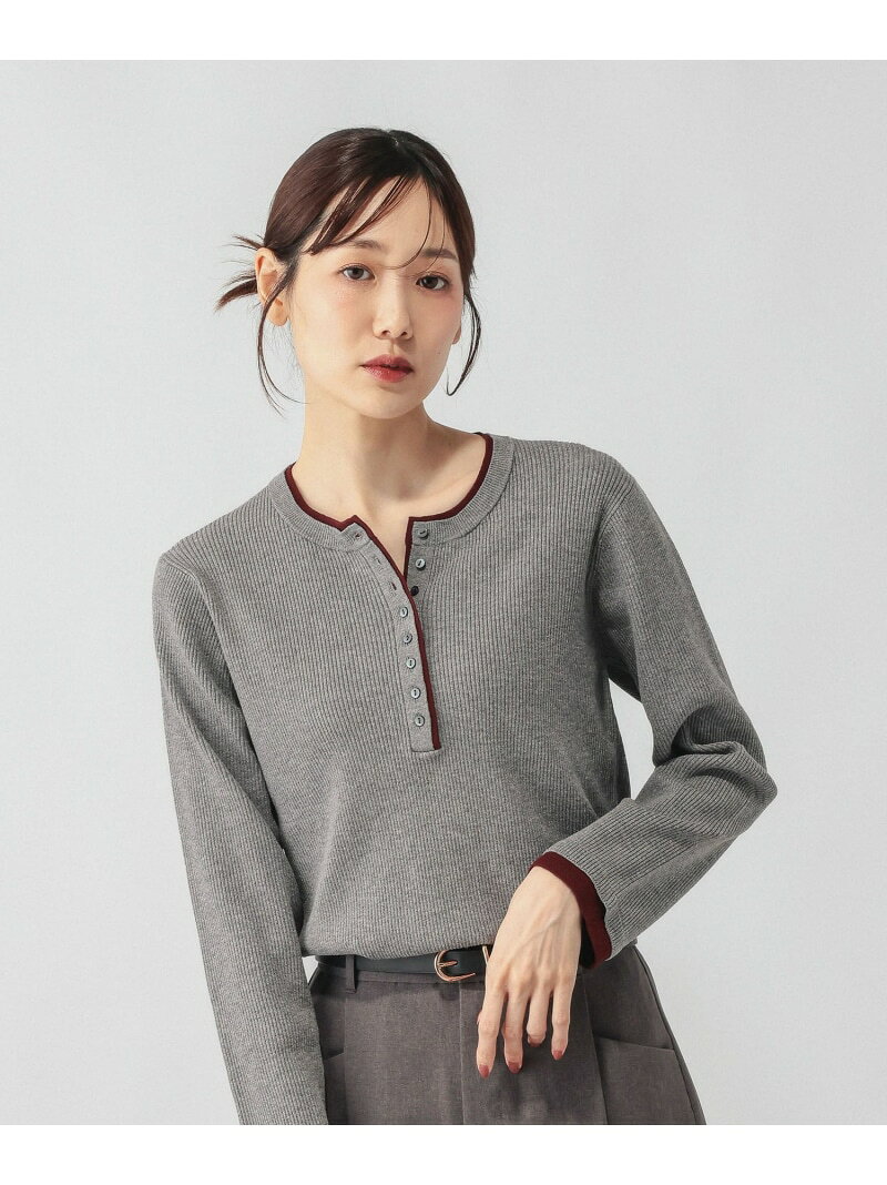 アンチピリングなめらかヘンリープルオーバー/759305 GLOBAL WORK グローバルワーク トップス ニット ブルー ワインレッド【送料無料】[Rakuten Fashion] globalwork-10024330 GLOBAL WORK/グローバルワーク サンプル画像2