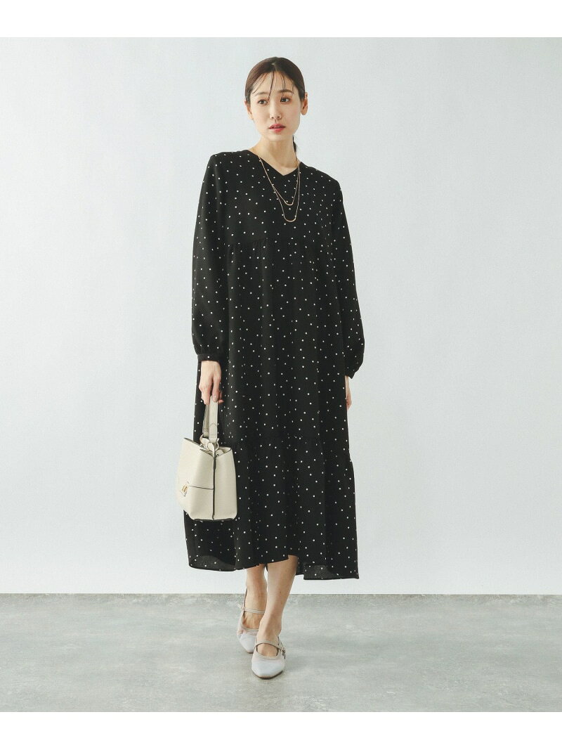 【SALE／50%OFF】2WAYドットティアードワンピース/636032 GLOBAL WORK グローバルワーク ワンピース・ドレス ワンピース ブラウン ブラック【RBA_E】[Rakuten Fashion] globalwork-10022777 GLOBAL WORK/グローバルワーク サンプル画像2