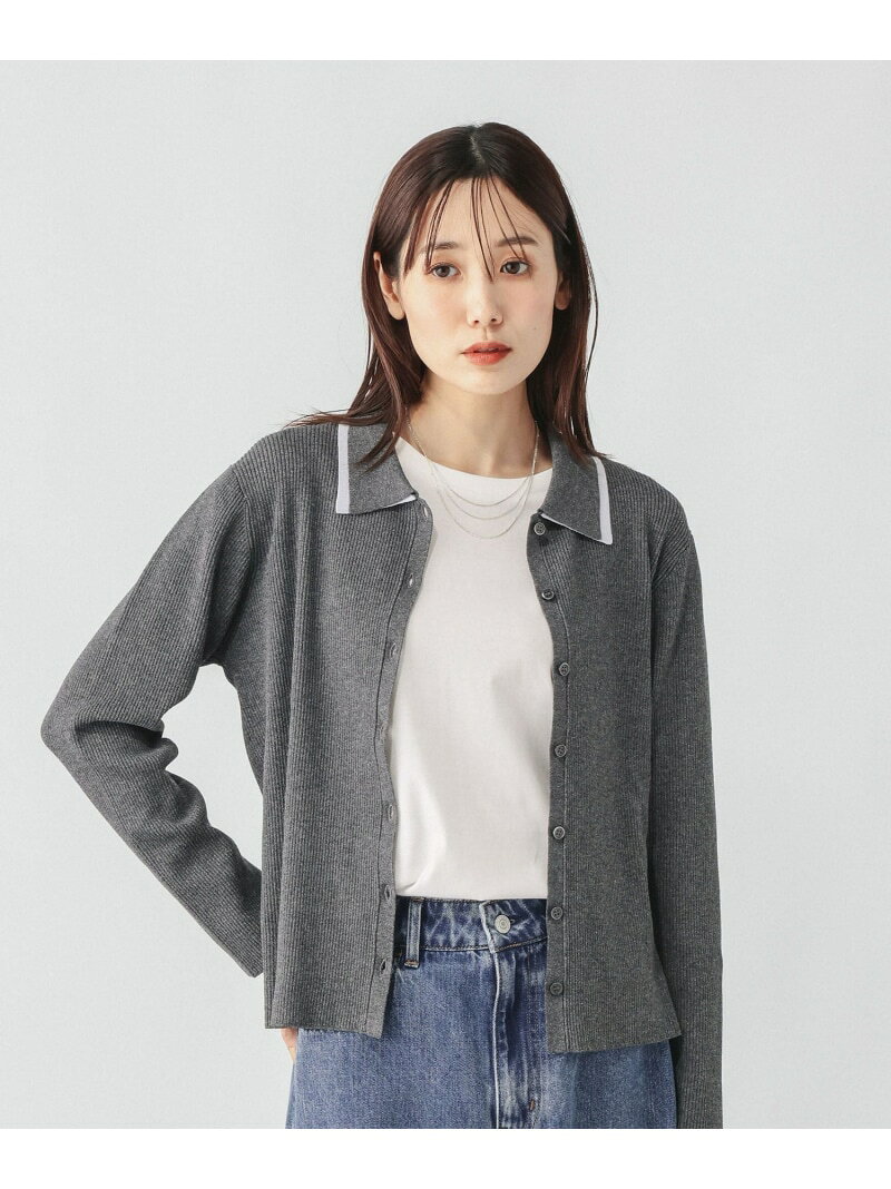 アンチピリングなめらかダブルポロ襟/759303 GLOBAL WORK グローバルワーク トップス ニット ブラック ネイビー ブルー【先行予約】*【送料無料】[Rakuten Fashion] globalwork-10024184 GLOBAL WORK/グローバルワーク サンプル画像3