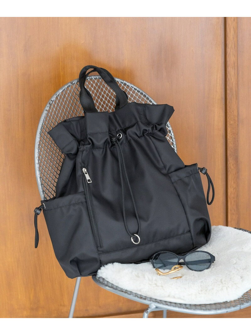 【SALE／20%OFF】撥水軽量巾着リュック/420410 GLOBAL WORK グローバルワーク バッグ トートバッグ ホワイト ブラック グレー【RBA_E】【送料無料】[Rakuten Fashion] globalwork-10021191 GLOBAL WORK/グローバルワーク サンプル画像2
