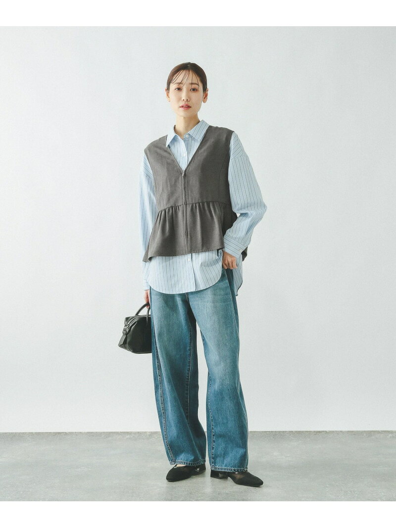 【SALE／28%OFF】ピーチサテンベスト/636611 GLOBAL WORK グローバルワーク トップス ベスト・ジレ グレー ブラック【RBA_E】[Rakuten Fashion] globalwork-10022789 GLOBAL WORK/グローバルワーク サンプル画像3