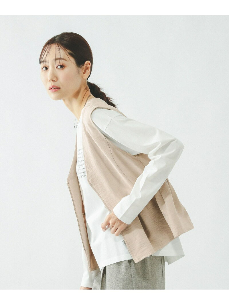【SALE／28%OFF】ピーチサテンベスト/636611 GLOBAL WORK グローバルワーク トップス ベスト・ジレ グレー ブラック【RBA_E】[Rakuten Fashion] globalwork-10022789 GLOBAL WORK/グローバルワーク サンプル画像2