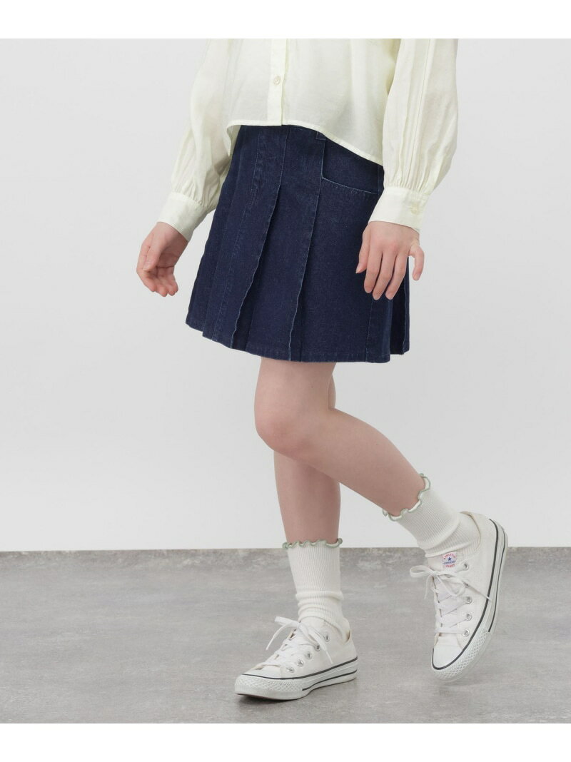 樂天商城 - CHEER ONデニムスカート/キッズ/625200 GLOBAL WORK グローバルワーク スカート ミニスカート ブラック ブルー[Rakuten Fashion]