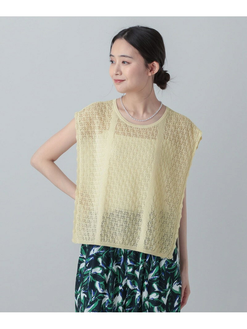 【SALE／30%OFF】MATINEE LINE/透かし編みリボンベスト/646678 GLOBAL WORK グローバルワーク トップス ベスト・ジレ ブラック ブラウン【RBA_E】[Rakuten Fashion] globalwork-10023195 GLOBAL WORK/グローバルワーク サンプル画像2