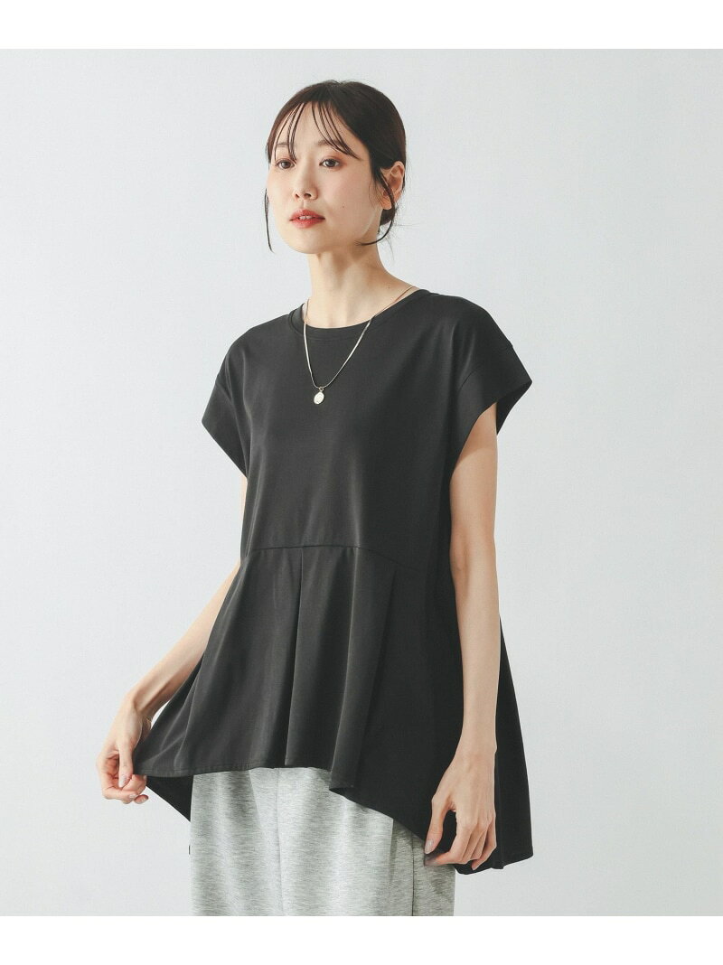 【SALE／20%OFF】ひんやり涼しい/フローズン切り替えペプラム/647529 GLOBAL WORK グローバルワーク トップス カットソー・Tシャツ ブラック レッド ホワイト【RBA_E】[Rakuten Fashion] globalwork-10023472 GLOBAL WORK/グローバルワーク サンプル画像3