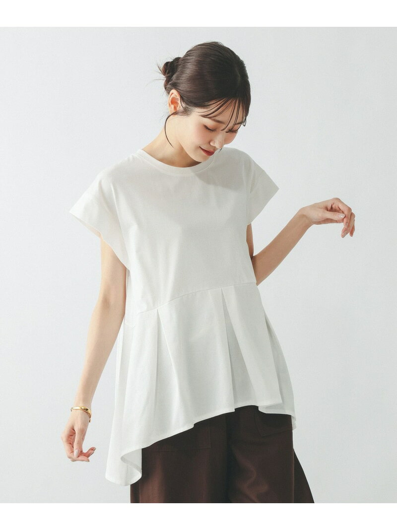 【SALE／20%OFF】ひんやり涼しい/フローズン切り替えペプラム/647529 GLOBAL WORK グローバルワーク トップス カットソー・Tシャツ ブラック レッド ホワイト【RBA_E】[Rakuten Fashion] globalwork-10023472 GLOBAL WORK/グローバルワーク サンプル画像2