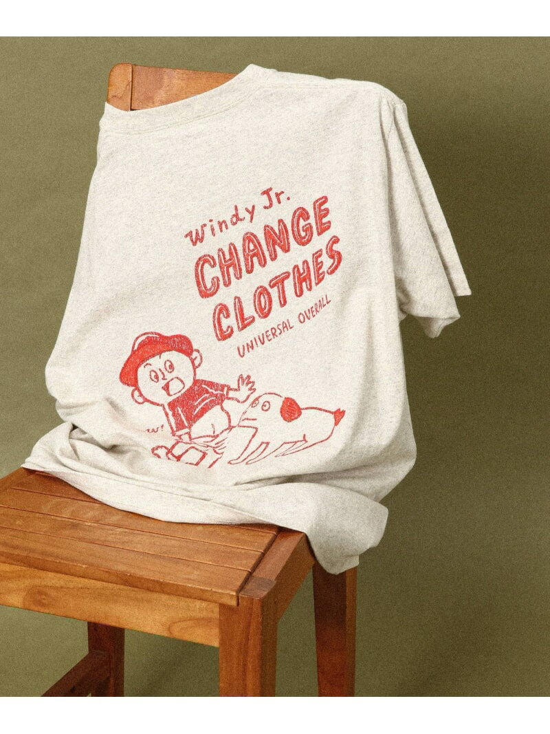 樂天商城 - UNIVERSAL OVERALL/Windy Jr. Tシャツ/一部店舗限定/635125 GLOBAL WORK グローバルワーク トップス カットソー・Tシャツ ホワイト グレー【送料無料】[Rakuten Fashion]