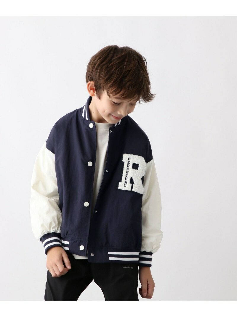 洗える撥水スタジャン/キッズ/577755 GLOBAL WORK グローバルワーク ジャケット・アウター ブルゾン・ジャンパー ブルー ブラック グレー ネイビー【送料無料】[Rakuten Fashion]のサムネイル