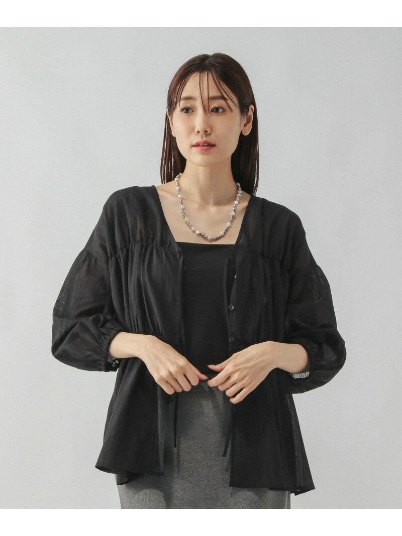 【SALE／50%OFF】リボンカーデブラウス/580790 GLOBAL WORK グローバルワーク トップス シャツ・ブラウス ホワイト ブラウン ブルー ピンク ブラック【RBA_E】[Rakuten Fashion] globalwork-10021571 GLOBAL WORK/グローバルワーク サンプル画像3