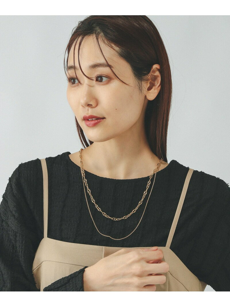 【SALE／20%OFF】ステンレス二連八字ネックレス/289868 GLOBAL WORK グローバルワーク アクセサリー・腕時計 ネックレス ゴールド シルバー【RBA_E】[Rakuten Fashion] globalwork-10020408 GLOBAL WORK/グローバルワーク パッケージ画像