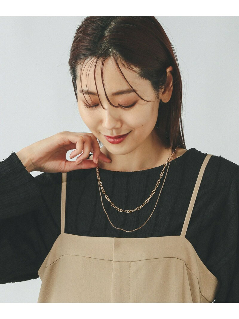 【SALE／20%OFF】ステンレス二連八字ネックレス/289868 GLOBAL WORK グローバルワーク アクセサリー・腕時計 ネックレス ゴールド シルバー【RBA_E】[Rakuten Fashion] globalwork-10020408 GLOBAL WORK/グローバルワーク サンプル画像3