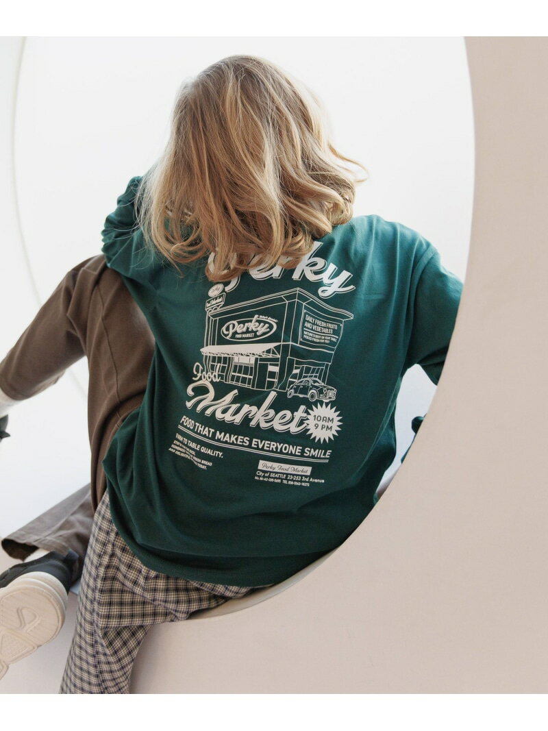 樂天商城 - 【SALE／44%OFF】Perky/ヘビロッTEE長袖/キッズ/638778 GLOBAL WORK グローバルワーク トップス カットソー・Tシャツ グレー グリーン【RBA_E】[Rakuten Fashion]