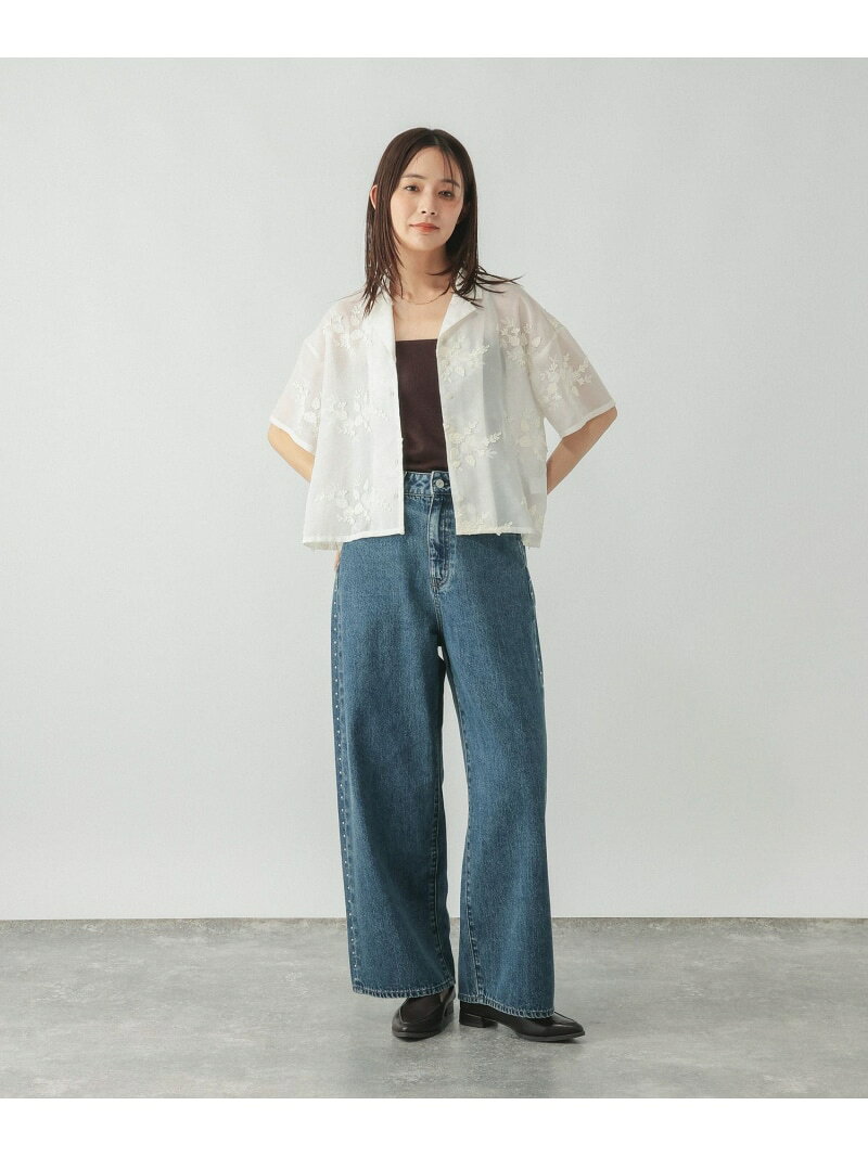 【SALE／50%OFF】3Dレース開襟シャツ/1017794 GLOBAL WORK グローバルワーク トップス シャツ・ブラウス ホワイト ブラック【RBA_E】[Rakuten Fashion] globalwork-10023912 GLOBAL WORK/グローバルワーク サンプル画像3