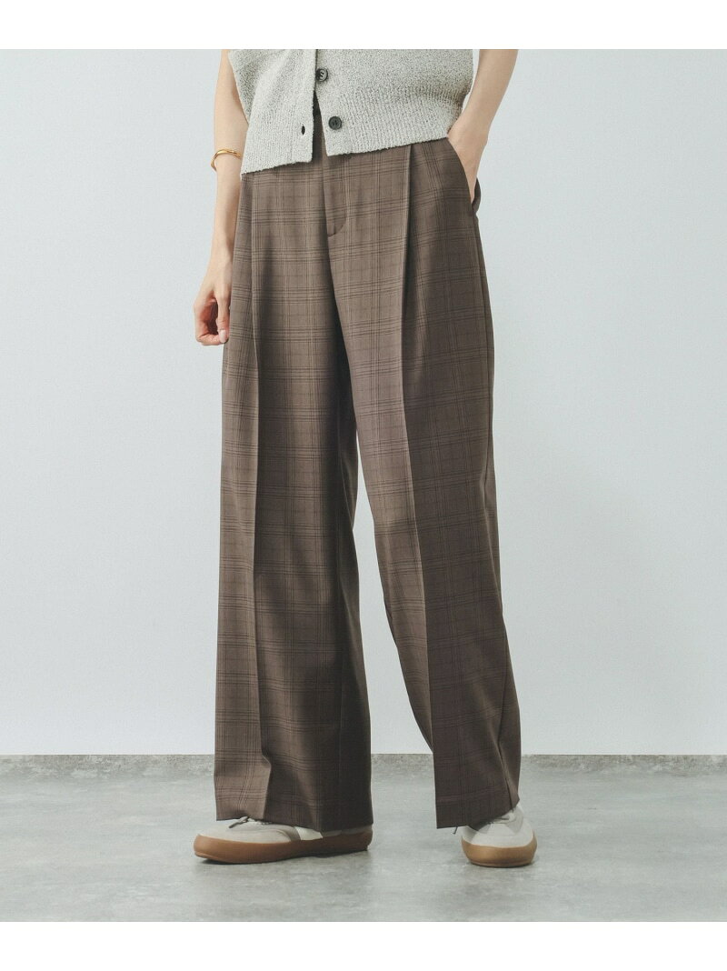 お手入れラクラクセットアップ/ワイドパンツ/684644 GLOBAL WORK グローバルワーク パンツ その他のパンツ ブラウン ネイビー グレー【送料無料】[Rakuten Fashion] globalwork-10023909 GLOBAL WORK/グローバルワーク サンプル画像3