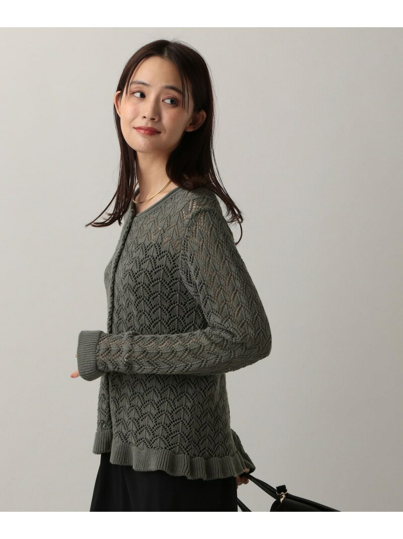 【SALE／50%OFF】MATINEE LINE/透かし編みクルーカーディガン/580806 GLOBAL WORK グローバルワーク トップス カーディガン レッド ブラック グレー【RBA_E】[Rakuten Fashion] globalwork-10021687 GLOBAL WORK/グローバルワーク サンプル画像2