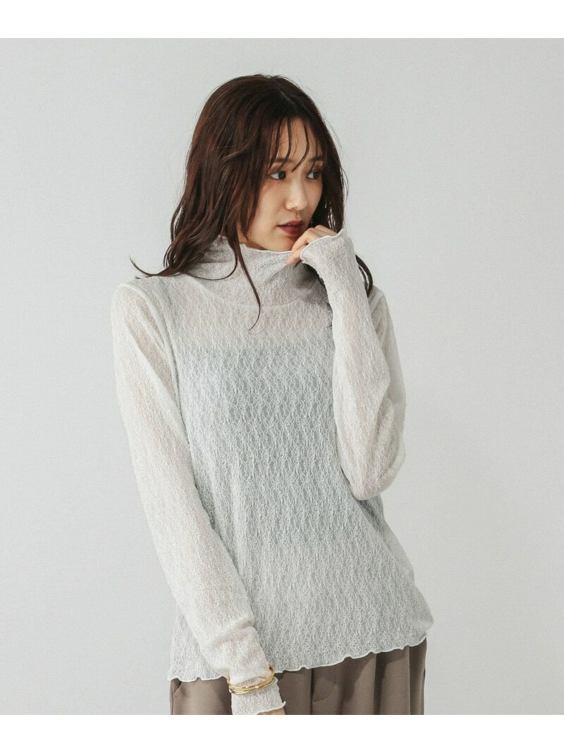 【SALE／43%OFF】ストレッチシアーハイネックプルオーバー/598008 GLOBAL WORK グローバルワーク トップス カットソー・Tシャツ ホワイト ブラック【RBA_E】[Rakuten Fashion] globalwork-10021963 GLOBAL WORK/グローバルワーク サンプル画像2