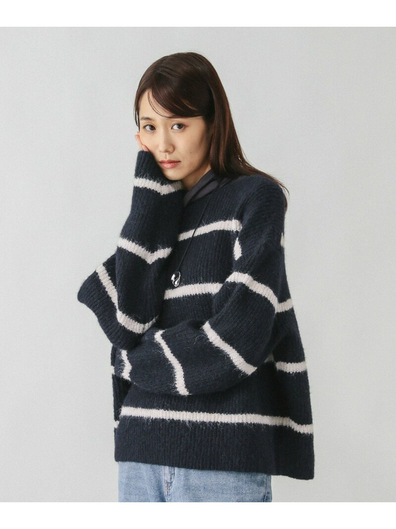 【SALE／40%OFF】モヘヤタッチボーダープルオーバー/581173 GLOBAL WORK グローバルワーク トップス ニット ネイビー グレー ベージュ【RBA_E】[Rakuten Fashion] globalwork-10022198 GLOBAL WORK/グローバルワーク サンプル画像3