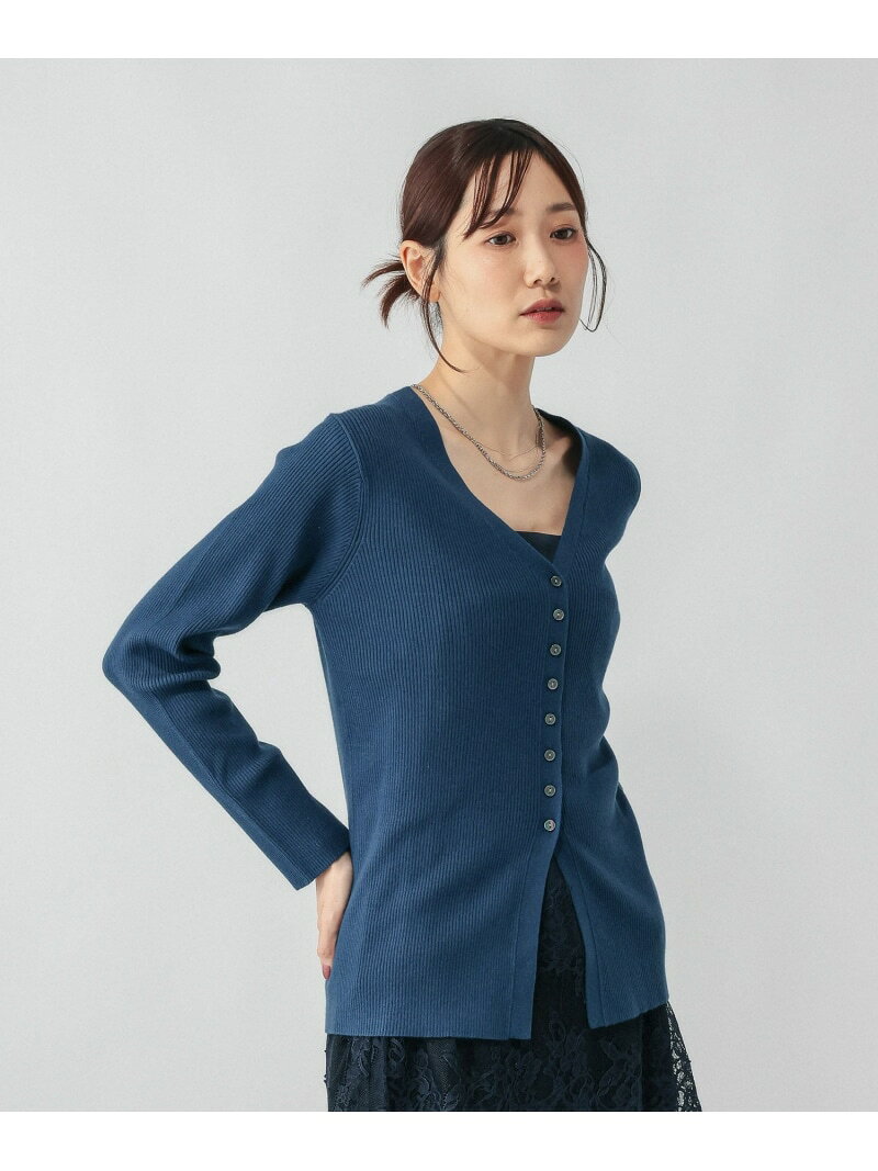 メルティリブVネックカーディガン/1054515 GLOBAL WORK グローバルワーク トップス ニット ブルー グレー ブラック【送料無料】[Rakuten Fashion] globalwork-10024310 GLOBAL WORK/グローバルワーク サンプル画像3