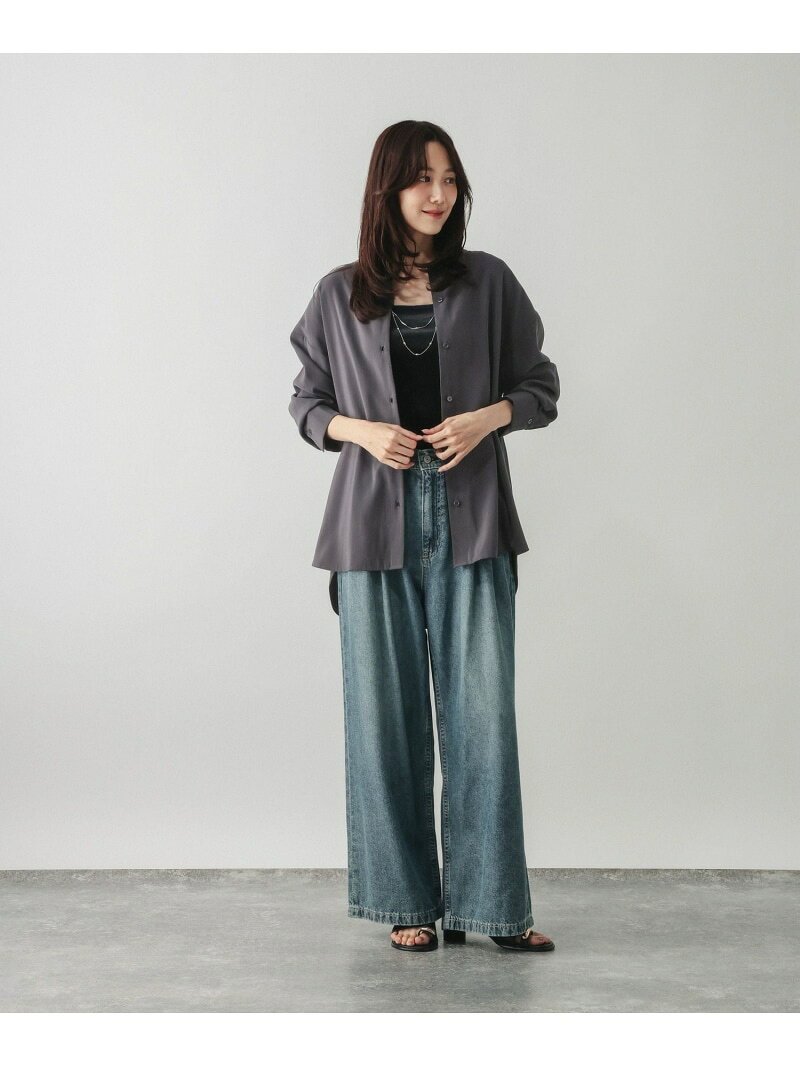 フィブリルシャツ長袖/1048955 GLOBAL WORK グローバルワーク トップス シャツ・ブラウス ブルー カーキグリーン【送料無料】[Rakuten Fashion] globalwork-10023981 GLOBAL WORK/グローバルワーク サンプル画像3