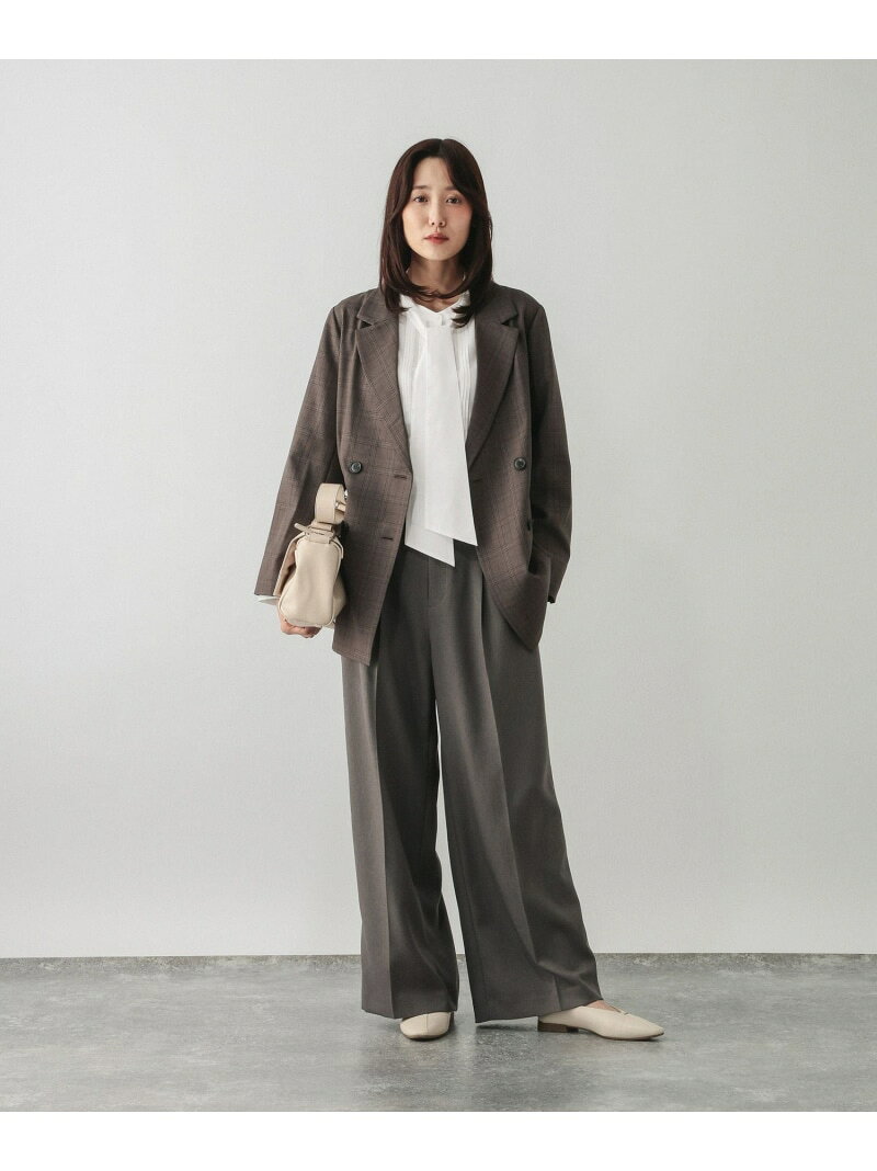 キレイつづくボウタイブラウス/一部店舗限定/1054094 GLOBAL WORK グローバルワーク トップス シャツ・ブラウス ブルー ホワイト【送料無料】[Rakuten Fashion] globalwork-10023989 GLOBAL WORK/グローバルワーク サンプル画像3