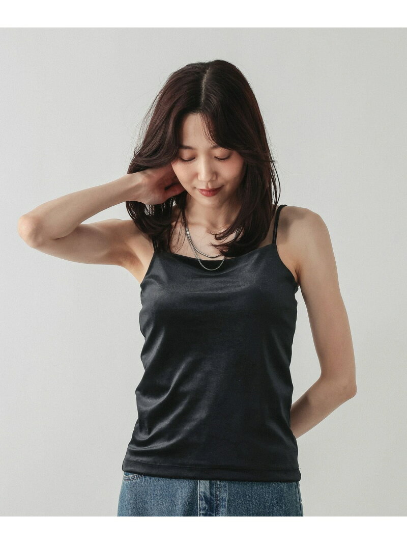 ベロアカップ付きキャミ/1051642 GLOBAL WORK グローバルワーク トップス その他のトップス グレー ブラック[Rakuten Fashion] globalwork-10023984 GLOBAL WORK/グローバルワーク サンプル画像2