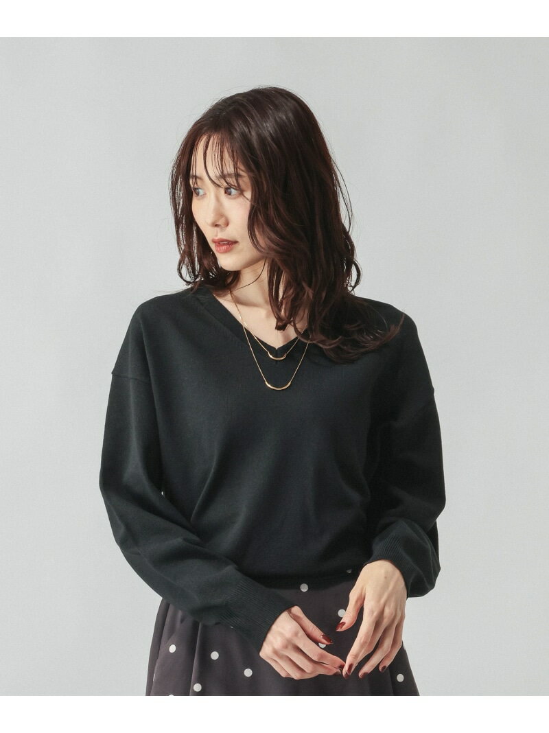 【SALE／60%OFF】ドライタッチVネックプルオーバー長袖/634083 GLOBAL WORK グローバルワーク トップス ニット ブラウン ピンク ホワイト ブラック レッド イエロー グリーン【RBA_E】[Rakuten Fashion] globalwork-10022747 GLOBAL WORK/グローバルワーク サンプル画像3