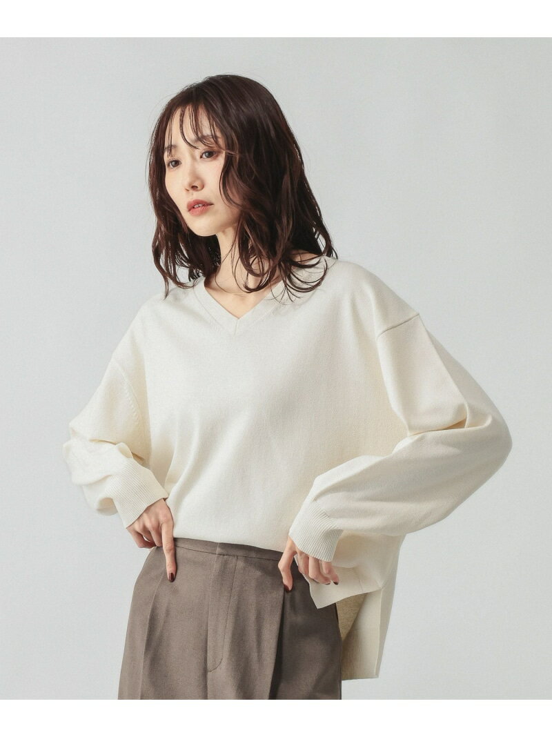 【SALE／60%OFF】ドライタッチVネックプルオーバー長袖/634083 GLOBAL WORK グローバルワーク トップス ニット ブラウン ピンク ホワイト ブラック レッド イエロー グリーン【RBA_E】[Rakuten Fashion] globalwork-10022747 GLOBAL WORK/グローバルワーク サンプル画像2
