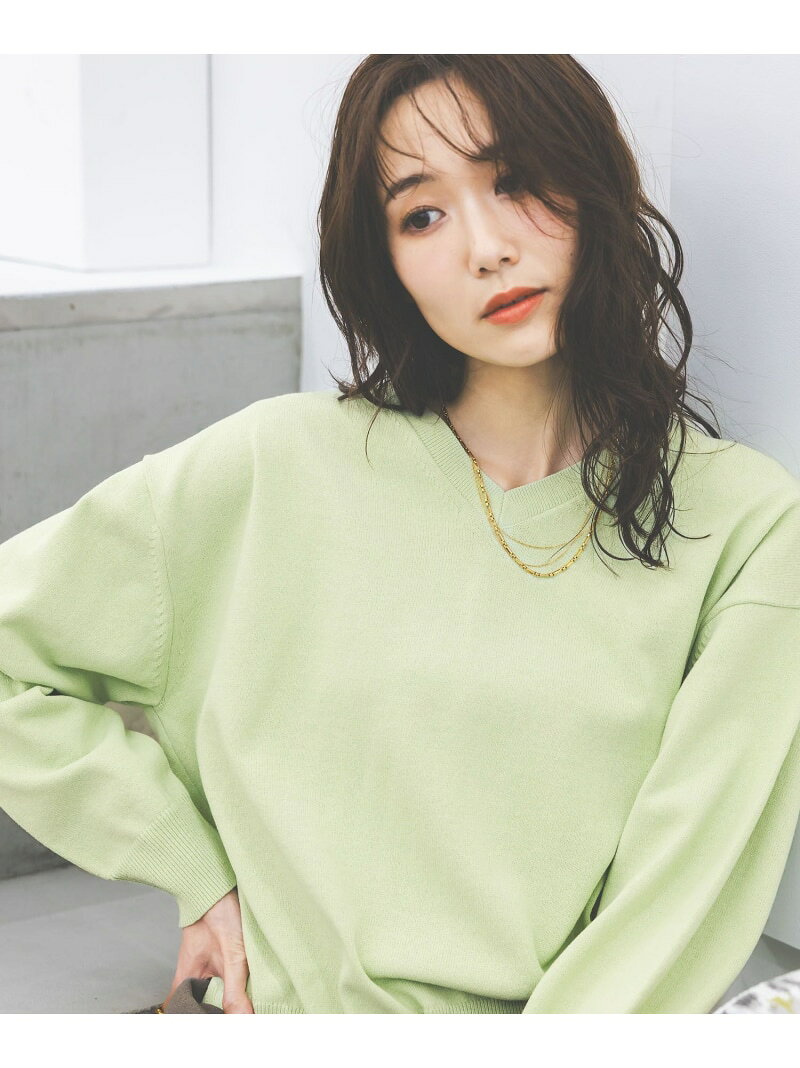 ドライタッチVネックプルオーバー長袖/634083 GLOBAL WORK グローバルワーク トップス ニット ブラウン ピンク ホワイト ブラック レッド イエロー グリーン【送料無料】[Rakuten Fashion]