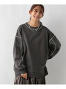 【SALE/50%OFF】乾きやすいステッチプルオーバー/145621 GLOBAL WORK グローバルワーク トップス スウェット・トレーナー ブラック グ...