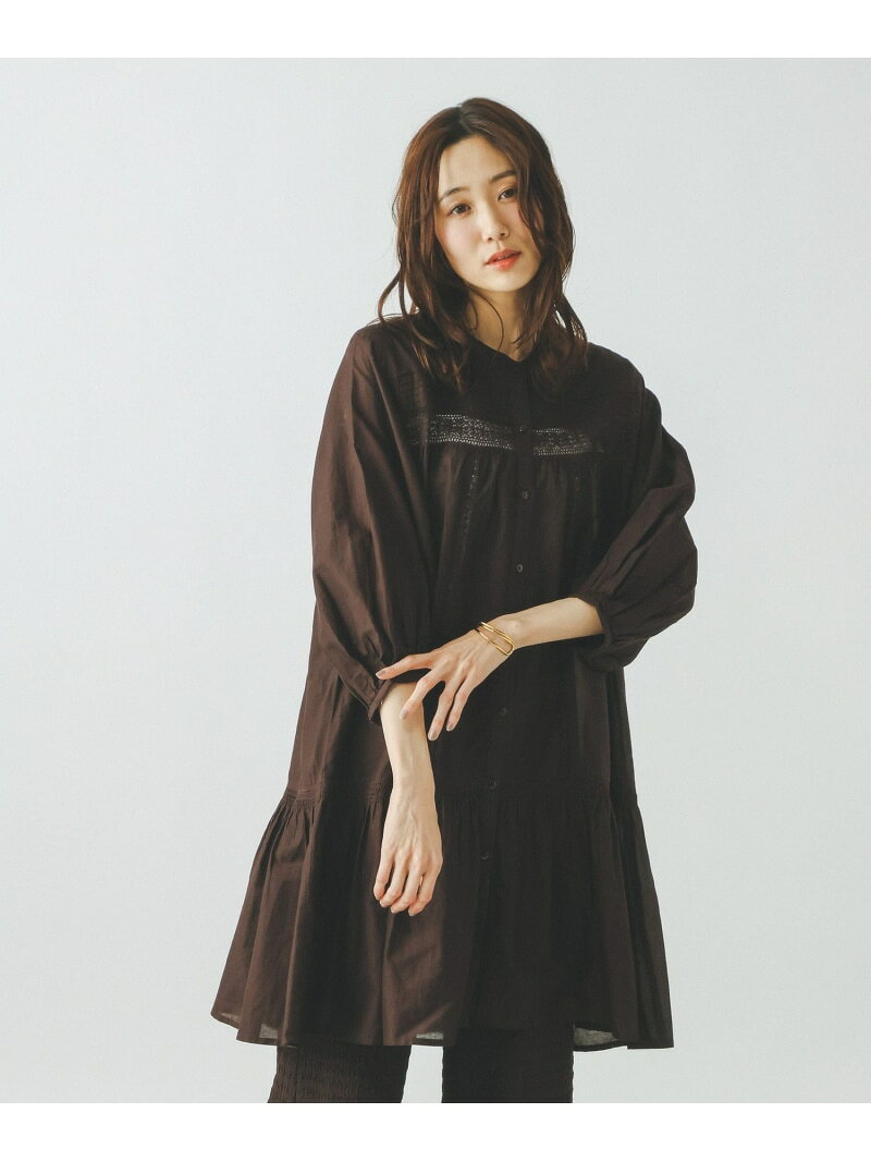 【SALE／60%OFF】meets India/レースチュニック/601320 GLOBAL WORK グローバルワーク トップス シャツ・ブラウス ブラウン ベージュ ブラック【RBA_E】[Rakuten Fashion] globalwork-10023259 GLOBAL WORK/グローバルワーク サンプル画像3