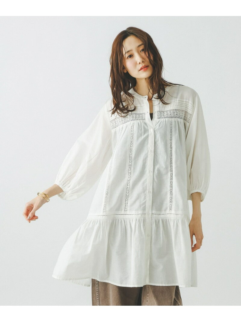【SALE／60%OFF】meets India/レースチュニック/601320 GLOBAL WORK グローバルワーク トップス シャツ・ブラウス ブラウン ベージュ ブラック【RBA_E】[Rakuten Fashion] globalwork-10023259 GLOBAL WORK/グローバルワーク サンプル画像2
