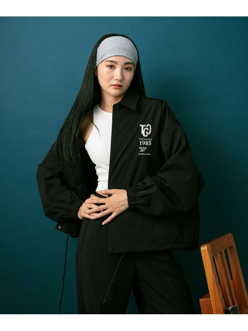 【Reebok】コーチジャケット/812676 GLOBAL WORK グローバルワーク ジャケット・アウター ブルゾン・ジャンパー ブラック ホワイト【送料無料】[Rakuten Fashion] globalwork-10024209 GLOBAL WORK/グローバルワーク サンプル画像2