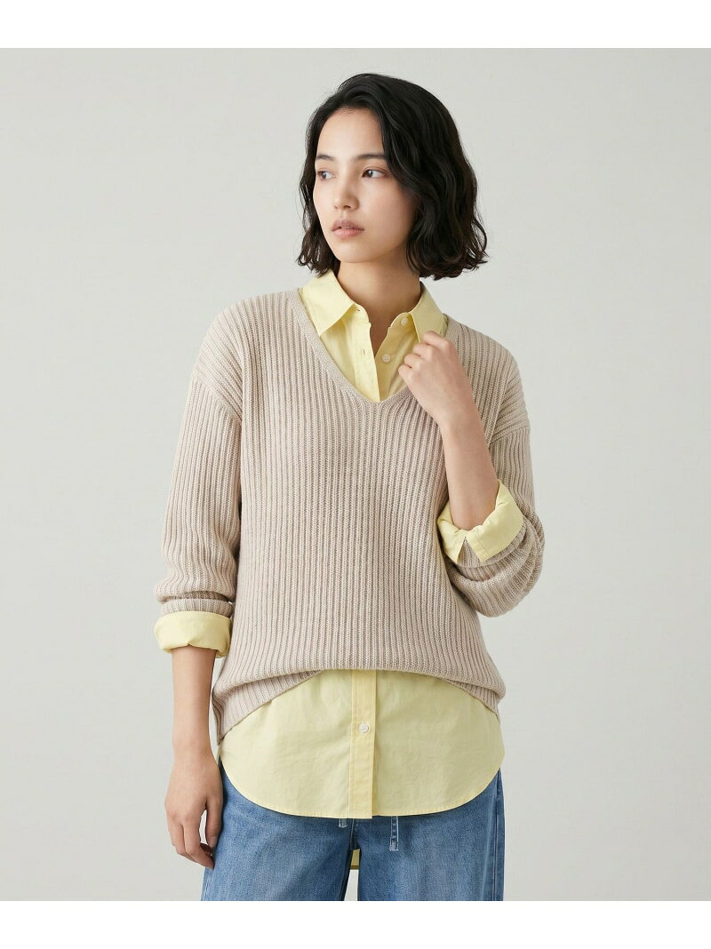 【SALE／68%OFF】ペーパーヤーンニットプルオーバー長袖/646687 GLOBAL WORK グローバルワーク トップス ニット ベージュ イエロー【RBA_E】[Rakuten Fashion] globalwork-10023252 GLOBAL WORK/グローバルワーク サンプル画像2