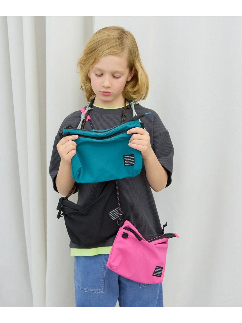 Bag - 撥水サコッシュ/キッズ/658908 GLOBAL WORK グローバルワーク バッグ クラッチバッグ ブラック グリーン ピンク[Rakuten Fashion]